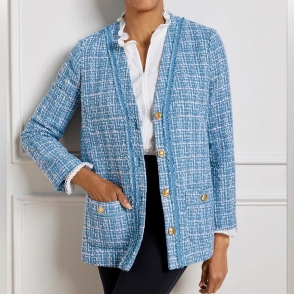 Talbots Plus Tweed V-Neck Coatigan/Jacket NWT Size 18W - Picture 1 of 5